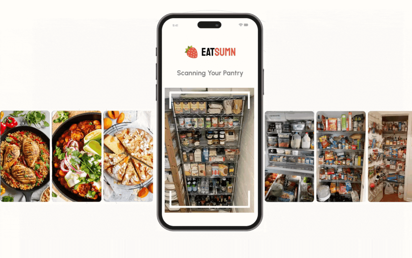 The Eatsumn app scanning a pantry shelf